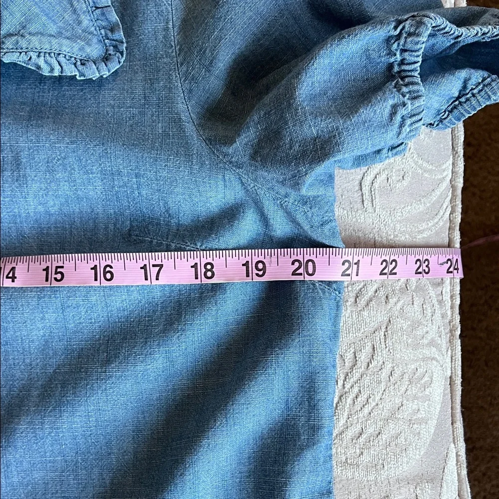 NWOT J. Crew Light Blue Denim Button-Front Short Sleeve Shirt - Picture 9 of 11